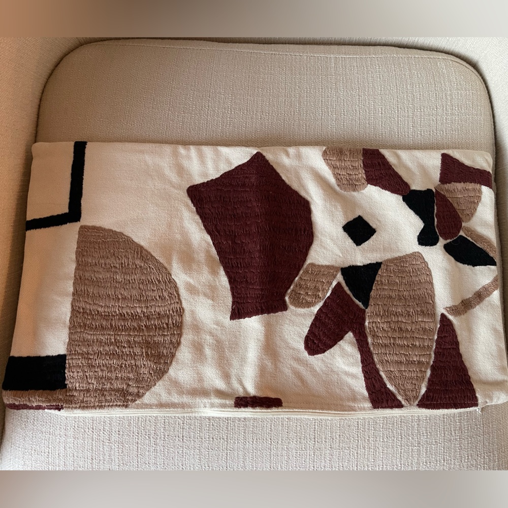 West Elm Embroidered Pillow Cover